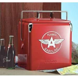    Embossed Retro Flying A Gasoline Metal Cooler