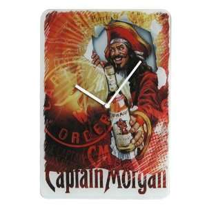   Captain Morgan Breakthrough Label Glass Clock: Home & Kitchen