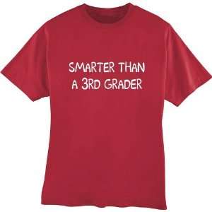  Smarter Than a 3rd Grader Adult Red Tshirt Size Extra 