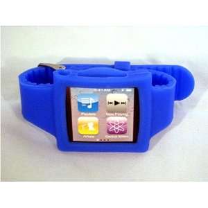  Ipod Nano 6 6g 6th Generation Silicon Silicone Skin Blue Watch Band 