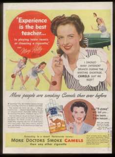 1947 table tennis ping pong champion Camel cigarette ad  