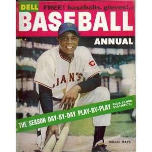  Willie Mays 1955 Dell Baseball Annual Book   MLB Media 