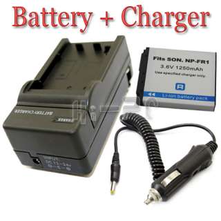   FT1 Battery + Charger for Sony CyberShot DSC F88 P100 P120 P150 T30 V3