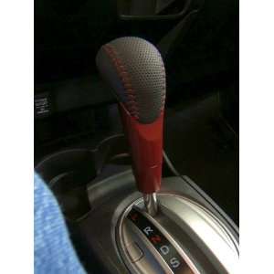   Honda Fit Red Stitched Leather Automatic Shift Knob 2009 2010 2011