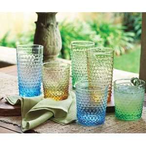  Blue Double Old Fashion Glasses: Kitchen & Dining