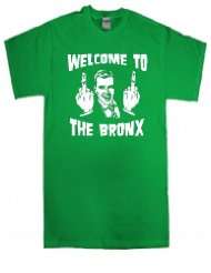 Welcome to the Bronx New York Man Flipping Middle Fingers T Shirt