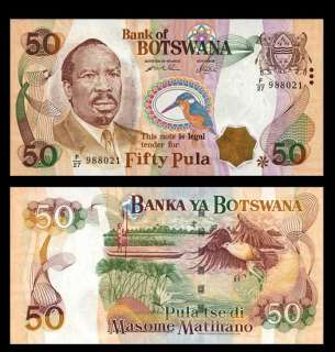 50 PULA Banknote of BOTSWANA 2000   KHAMA   Eagle   UNC  