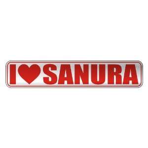   I LOVE SANURA  STREET SIGN NAME