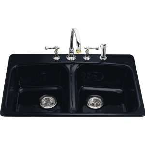   Brookfield K5942 4 52 Kitchen Double Bowl Sinks Navy: Home Improvement