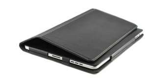 Black Synthetic Leather Skin Case Cover Pouch With Kickstand Apple 