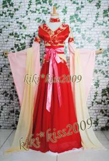 China DancingDressRedHANFU TanDynasty Kimono CustomMade  