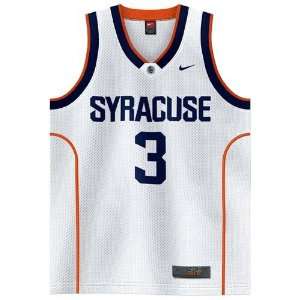   Syracuse Orange #3 White Twilled Basketball Jersey: Sports & Outdoors