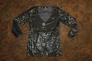 Joan Boyce HSN Pauletta Sweater Misses Small Pewter New With tags 