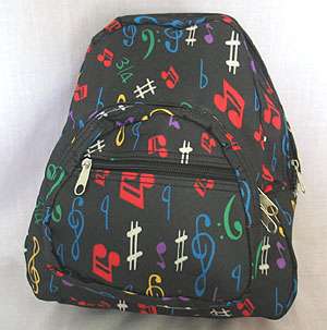 MUSIC Song Band Black Small BACKPACK Purse Lunch Tote  
