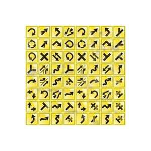  Reminisce Road Signs Die cut Stickers 12x12 Sheet yellow 