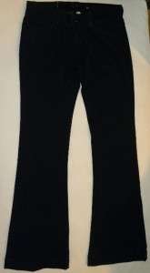 Ed Hardy Crystal Logo Pocket Dark Wash Flare Stretch Jeans Sz 30 MINT 