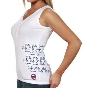    Chicago Cubs Ladies White Heritage Tank Top: Sports & Outdoors