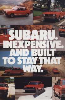 1979 Subaru Brat Coupe DL GFL Sales Brochure Book  