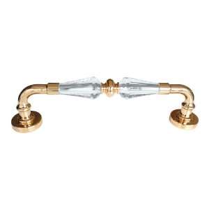 Swarovski Clear Crystal Interior Door Handle, Length:11 inches, Gold 