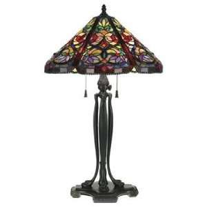  La Fleur Collection Flower Vine Tiffany Table Lamp: Home 