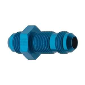   Aluminum A N Straight Bulkhead Fitting,  8 A N   Blue Automotive