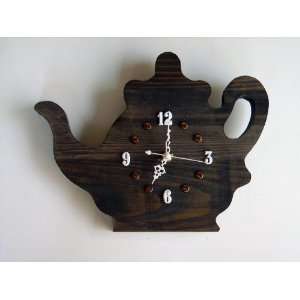  TEAPOT STAINED (BLACK) WALL CLOCK: Everything Else