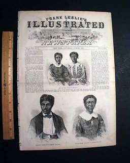 Rare DRED SCOTT CASE Slaves Slavery Print1857 Newspaper  