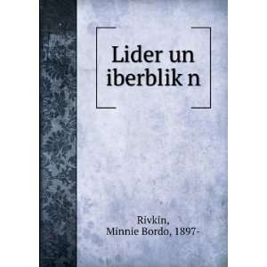  Lider un iberblikÌ£n Minnie Bordo, 1897  Rivkin Books