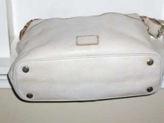 MICHAEL KORS White Slouchy Supple Pebbled White Leather Hobo/Shoulder 