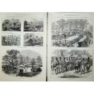   Ashantee War 1874 Camp Dunquah Sutah Barracoe Army Men