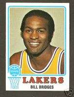 1973 74 Topps 174 Bill Bridges Los Angeles Lakers Ex MT  