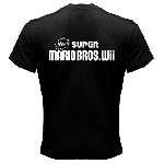 NEW SUPER MARIO BROS WII BLACK T SHIRT #2 (9 DESIGN)  