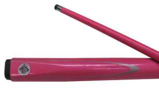 This brand new 2 piece Hot Pink Fluoro with Silver Flame 54 Cue 