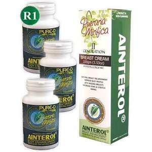 AINTEROL Pueraria Mirifica 500PURE R1 (300caps) and Breast Cream 2 Gen 