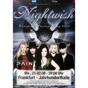  Nightwish   Passion 2008   CONCERT   POSTER from GERMANY 
