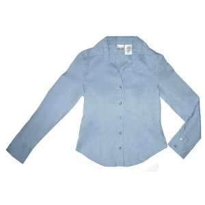  Fitted Stretch Long Sleeve Button Down Shirt in Periwinkle 