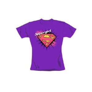     Superman T Shirt femme Supergirl Comic Logo (L) Toys & Games