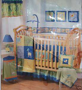 Sumersault Infant Silly Sounds Boy 5pc Crib Bedding Set  