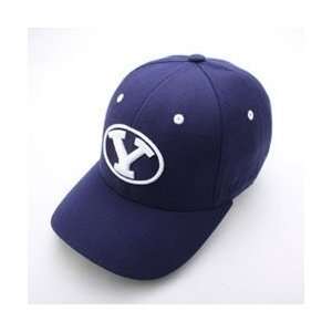 BYU Cougars Fitted Oval Logo Hat (Navy)