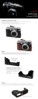   Leather Camera Half Case Bag HC X100 (Brown) for Fujifilm FinePix X100