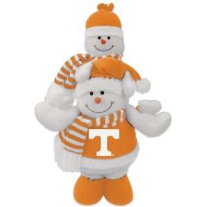   Tennessee Volunteers Plush Double Stacked Snowman Christmas Decoration