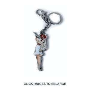  Ed Hardy Nurse Chrome Keychain: Automotive