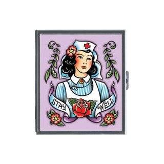 Classic Hardware Christopher Wright Nurse Old School Tattoo Pill Box 