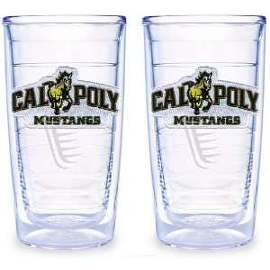  Tervis Tumbler Cal Poly Mustangs 16 oz Tumbler   Set of 