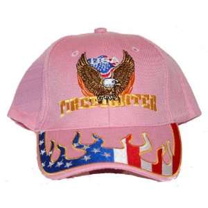  Ladies Firefighter, USA Firefighters Hat Lt. Pink 