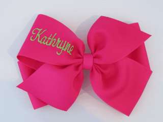 Cursive PERSONALIZED Monogrammed Hair Bow hairbow xlg  