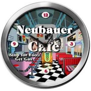  NEUBAUER 14 Inch Cafe Metal Clock Quartz Movement: Kitchen 