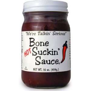 Bone Suckin Hot Barbeque Sauce, 16 fl oz  Grocery 