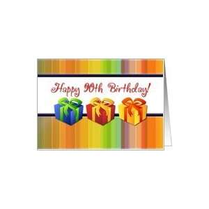  Happy 90th Birthday   Colorful Gifts Card: Toys & Games