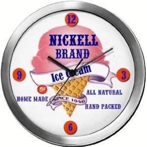  NICKELL 14 Inch Ice Cream Metal Clock Quartz Movement 